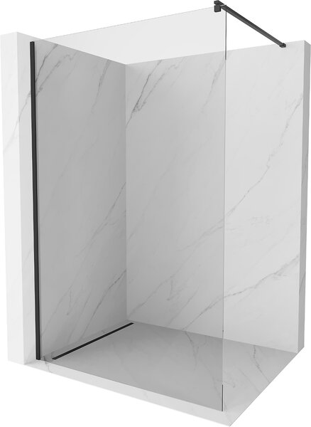 Mexen Kioto zuhanyszekrény WALK-IN 8mm, 50x200 cm, átlátszó üveg / fekete profil, 800-050-101-70-00