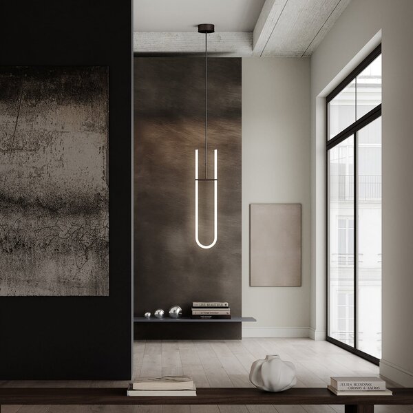 Függőlámpa 101 COPENHAGEN, Curve, dimmable, Fehér, Nappali, Alumínium, Dizájn