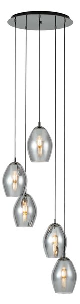 Függőlámpa Stars of Light, Estanys, dimmable, Fekete, Étkező, Üveg, Modern