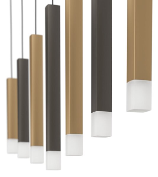 Függőlámpa Stars of Light, Estanterios, dimmable, Fekete, Étkező, Alumínium, Modern