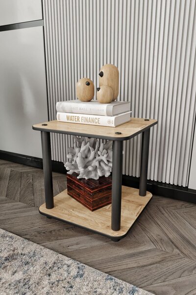 Bookcase 2-Tier Square - Oak