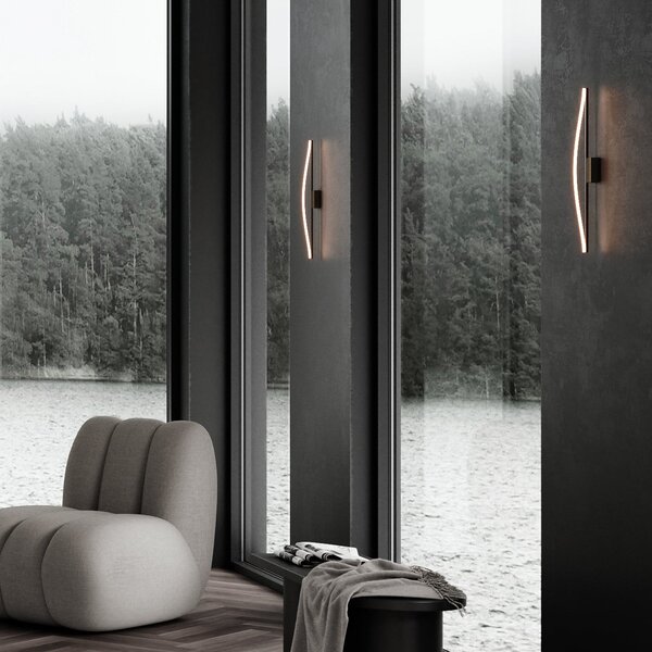 Fali Lámpa 101 COPENHAGEN, Bow, dimmable, Bronz / Öreg Sárgaréz, Nappali, Alumínium, Dizájn