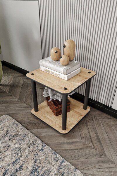 Bookcase 2-Tier Square - Oak