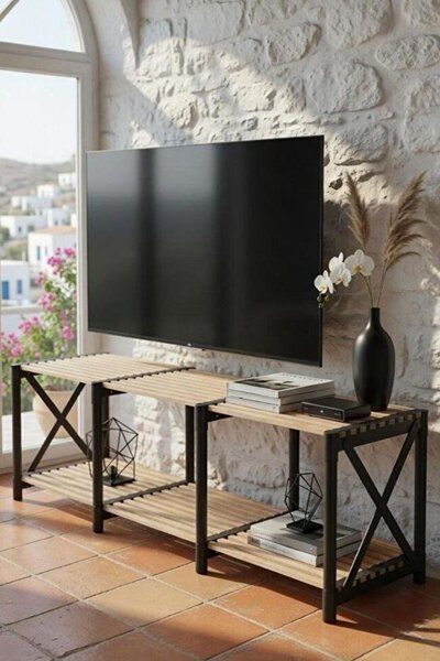 TV-állvány, fekete, 110 cm – TR282PTR1607
