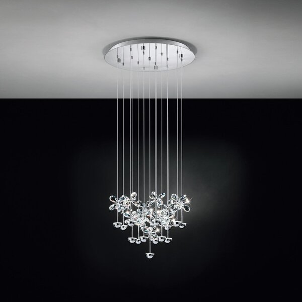 Függőlámpa Stars of Light, Pianopoli, dimmable, Fémes, Étkező, Rozsdamentes acél, Dizájn