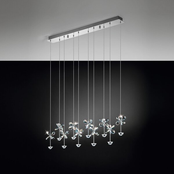 Függőlámpa Stars of Light, Pianopoli, dimmable, Fémes, Étkező, Rozsdamentes acél, Dizájn