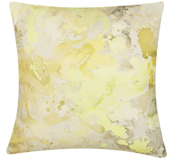 2 db díszpárna PACHIRA Pamut 45 x 45 cm Sárga Absztraktmintás
