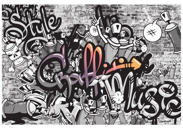Tapéta modern graffitti művészet