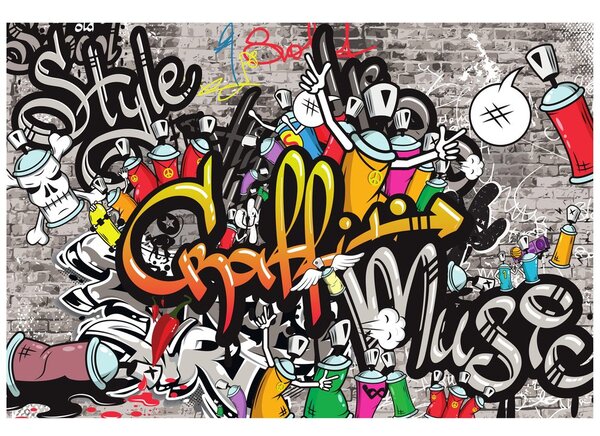 Tapéta színes graffiti