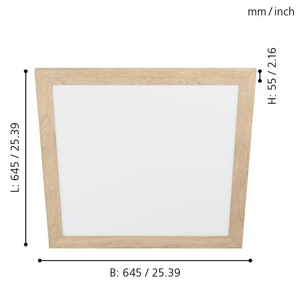 Eglo Piglionasso 99472 mennyezeti LED panel fa kerettel, 32W, 4000K ...