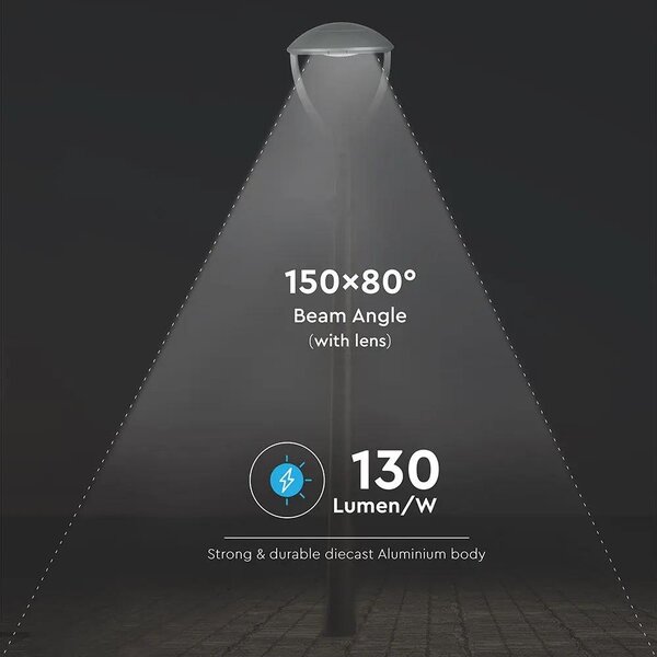 V-TAC utcai LED lámpa, térvilágító ledes lámpatest 100W természetes fehér - SKU 783