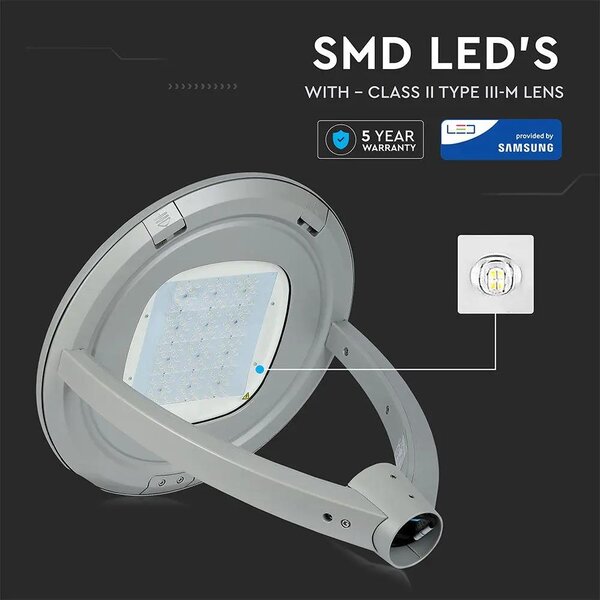 V-TAC utcai LED lámpa, térvilágító ledes lámpatest 100W természetes fehér - SKU 783