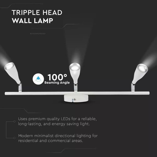 V-TAC 13.5W fehér mennyezeti LED lámpa meleg fehér - SKU 8270