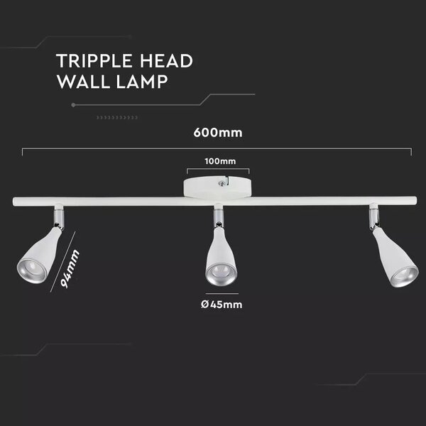 V-TAC 13.5W fehér mennyezeti LED lámpa meleg fehér - SKU 8270