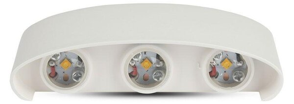 V-TAC 6W kültéri fehér fali LED lámpa természetes fehér - SKU 8614