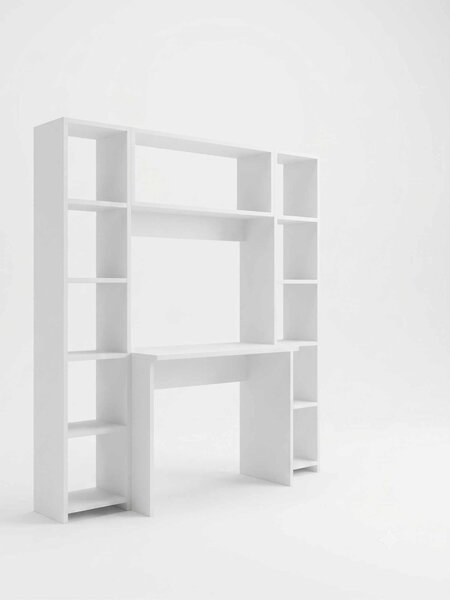 Study íróasztal, fehér, 137 cm