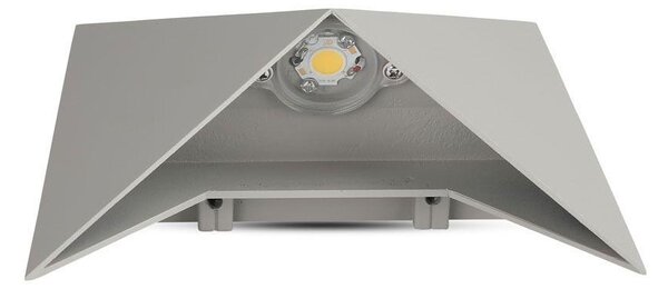 V-TAC 5W kültéri, szürke, fali LED lámpa meleg fehér - SKU 8284