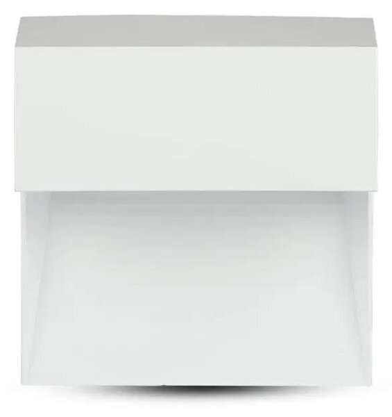 V-TAC 3W fehér LED lépcsővilágítás, szögletes, IP65, meleg fehér - SKU 1402