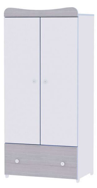 Lorelli Exclusive szekrény - White &amp; Blue Elm / Fehér &amp; K