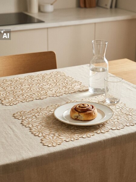 Sinsay - Virágmintás asztali alátétek szett 2 pack - arany