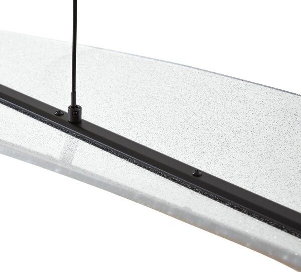 Lucande LED lógó világítás Vellia, fekete, hossza 112 cm, CCT, Fekete, Nappali / Étkező, fém, Modern