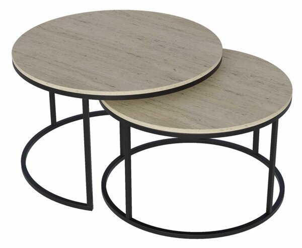 Milas - Black, Travertine