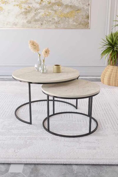 Milas - Black, Travertine