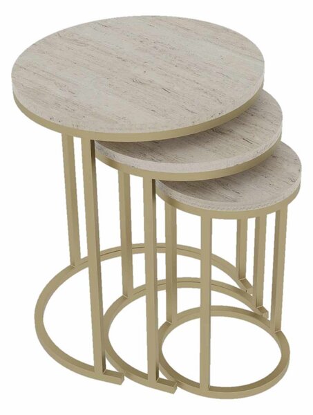 Milas 3 - Gold, Travertine