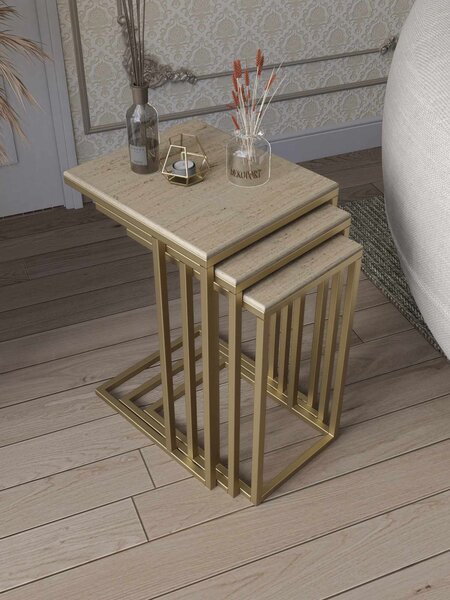 Mira - Gold, Travertine