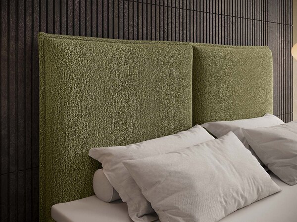 SELENO kárpitozott boxspring ágy 120x200 - zöld