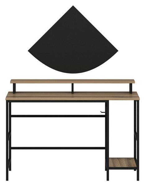 Greta íróasztal, arany-fekete, 120 cm
