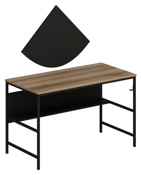 Greta íróasztal, fekete, 120 cm – TR506MNR3342