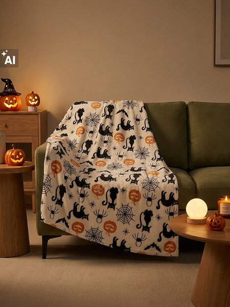 Sinsay - Takaró halloween mintával - többszínű