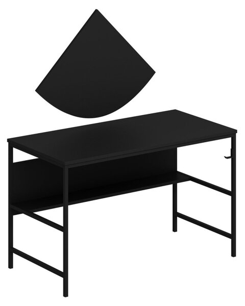 Greta íróasztal, fekete, 120 cm – TR506MNR3346