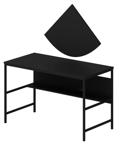 Greta íróasztal, fekete, 120 cm – TR506MNR3346