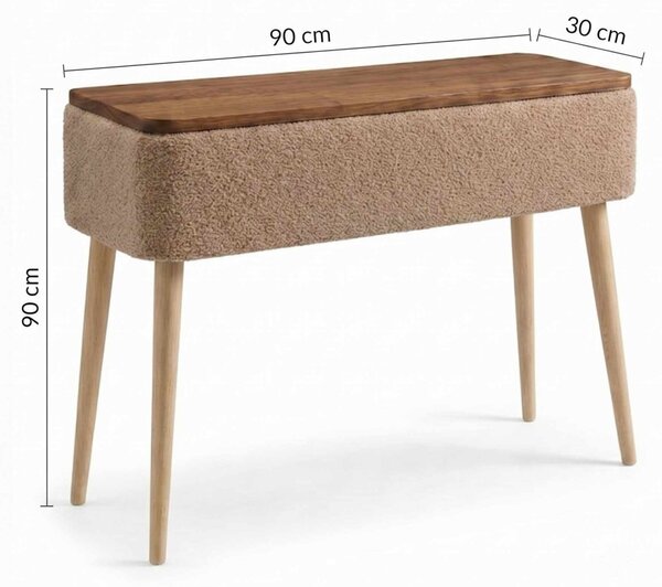 Sole komód, barna, 90 cm