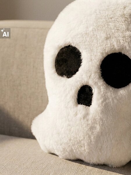 Sinsay - Szellem alakú halloweeni díszpárna - fehér