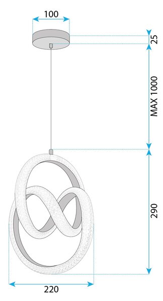 LED függőlámpa G068-CP Gold