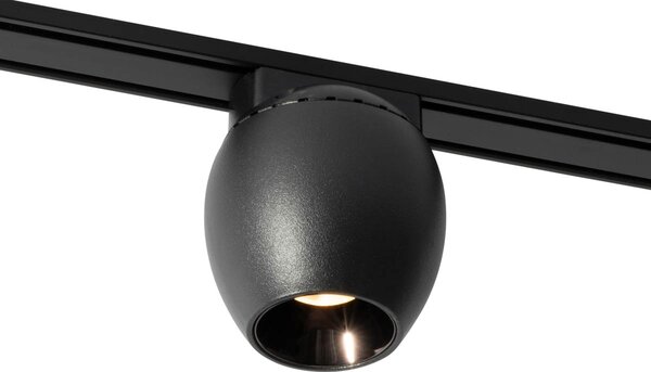 Modern fekete spotlámpa 1 fázisú sínrendszerhez 6W 3000K - Magnetic Zagaye