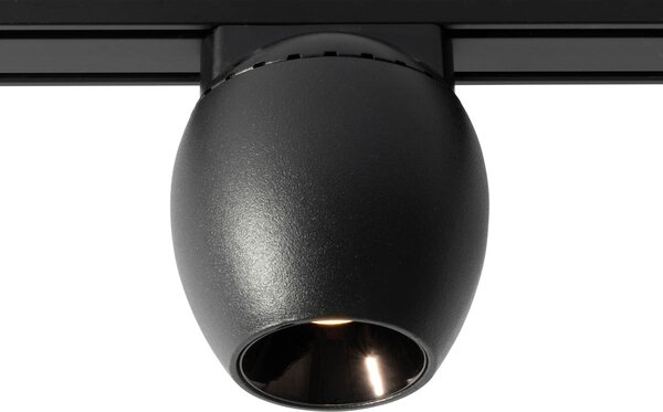 Modern fekete spotlámpa 1 fázisú sínrendszerhez 6W 3000K - Magnetic Zagaye