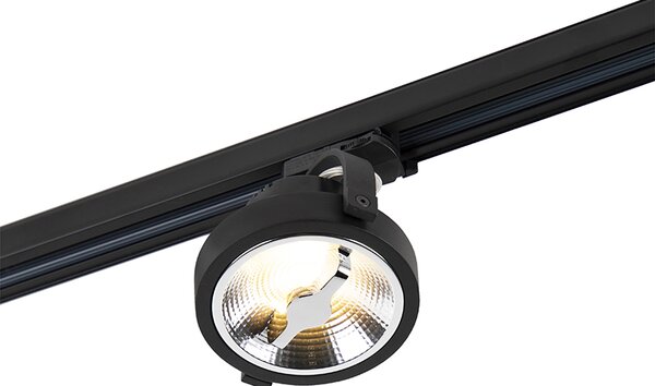 LED 3 fázisú sín spotlámpa fekete 15W 2700K AR111-vel - Expert