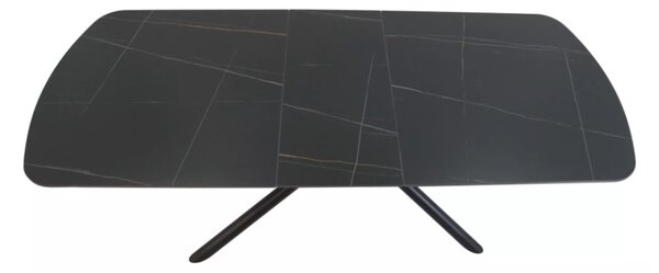 Vector bővíthető étkezőasztal fekete 160-200cm