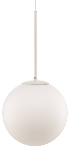 ALDEX Dione függő világítás, 1 izzós, fehér, 30 cm, dimmelhető, Fehér / opál, Nappali / Étkező, Üveg, Modern