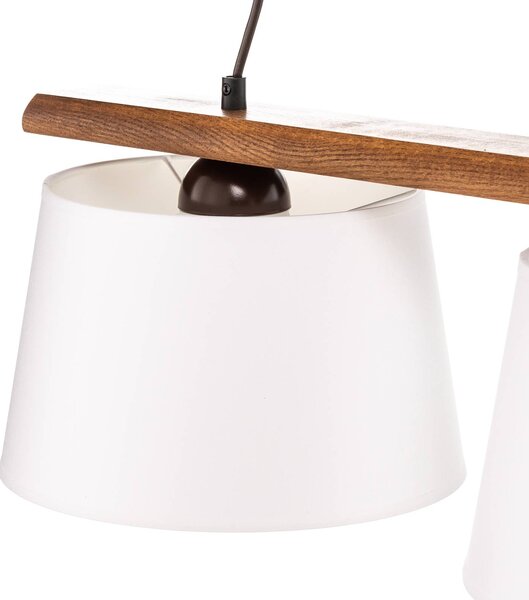Lamkur Lógó világítás Sweden, 3 izzós, dió tölgy, dimmelhető, Sötét fa, Nappali / Étkező, Fa, Modern