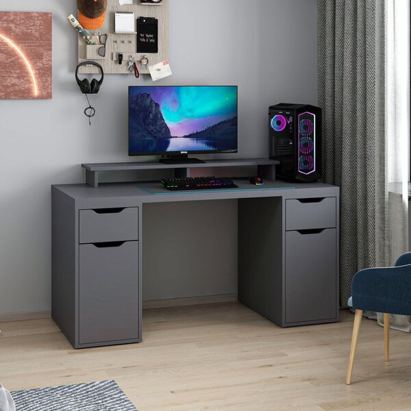 Alen íróasztal, antracit, 150 cm – TR506MNR3861