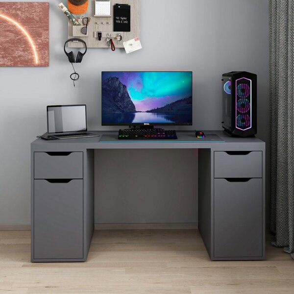 Alen íróasztal, antracit, 150 cm – TR506MNR3861