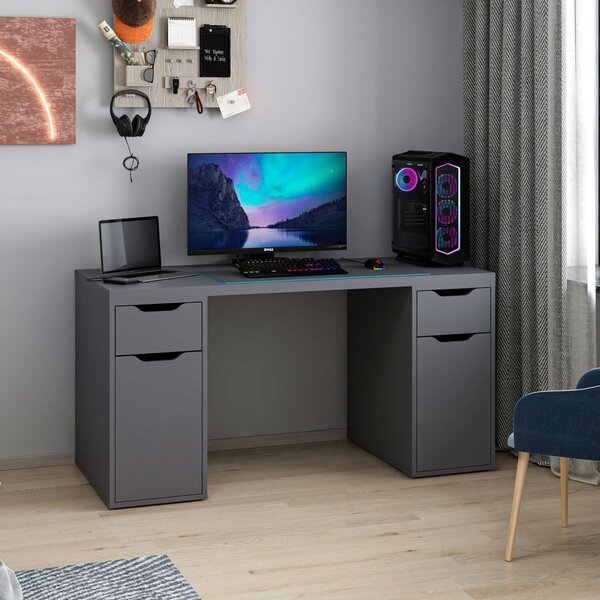 Alen íróasztal, antracit, 150 cm – TR506MNR3861