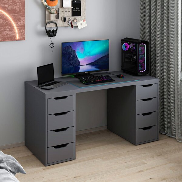 Alen íróasztal, antracit, 150 cm – TR506MNR3865