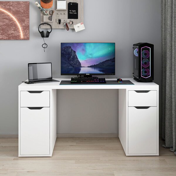 Alen íróasztal, fehér, 150 cm – TR506MNR3862