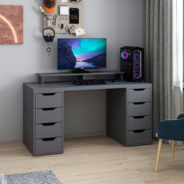 Alen íróasztal, antracit, 150 cm – TR506MNR3865